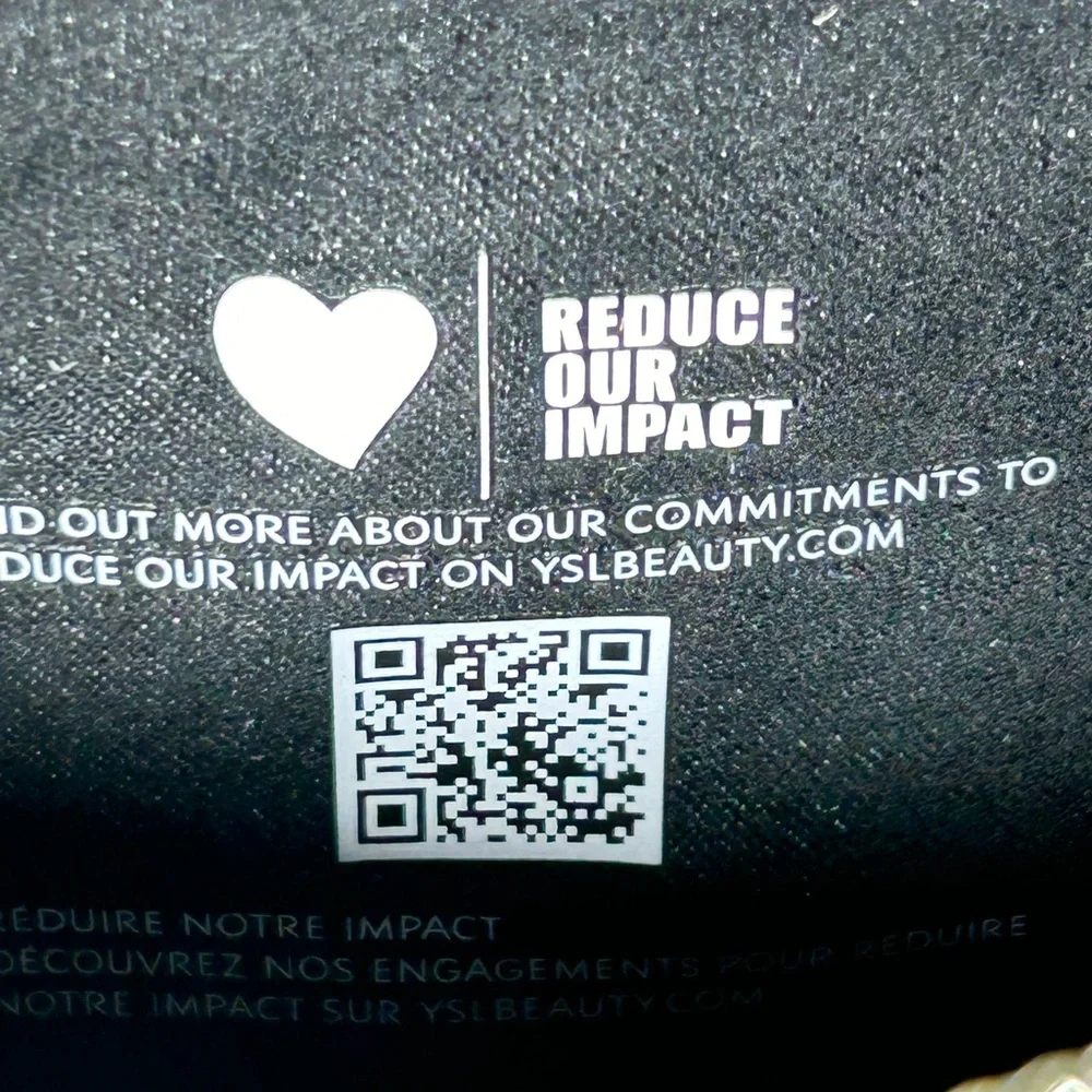 YSL Cosmetic Bundle Metallic Bag 10” x 6.5”, Black Opium 10 ml & 2 Oil Sticks - Picture 6 of 11